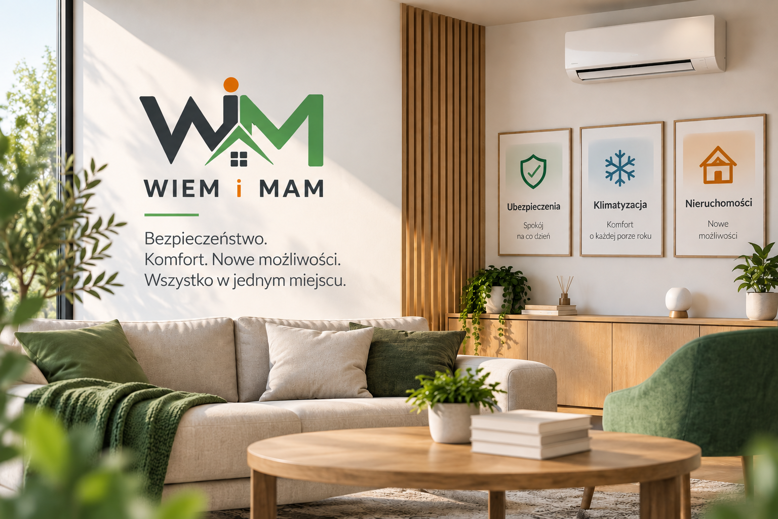 Nowoczesne wnętrze domu z klimatyzacją